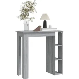 vidaXL Bartisch mit Regal 102 x 50 x 103,5 cm Grau