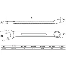 BGS Maul-Ringschlüssel SW 10 mm 1060