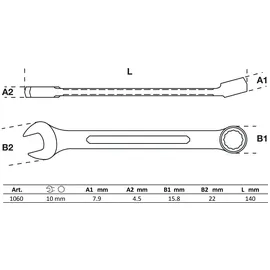 BGS Maul-Ringschlüssel SW 10 mm 1060