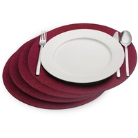Westmark Cozy – Set aus 4 runden Platzdeckchen, edles Platzset als Tischunterlage, für Esstisch Zuhause oder Gastronomie – Polyester, Ø 35 cm,