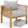 Tectake Garten-Loungesessel 72 x 63 x 64,5 cm braun