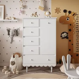 lookway Hochkommode BABUSHKA mit Schubladen 0 x 0 cm Holzart nicht angegeben weiß