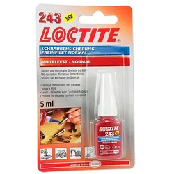 LOCTITE Schraubensicherung 243 - flüssig - für Schrauben bis M36 - mittelfest - Dosierflasche 5 ml ** 100ml/173,80 EUR