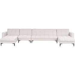 U-förmiges Sofa ALNES Cremeweiß Symmetrisch