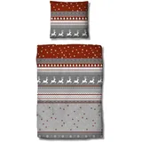 Traumschlaf Winterland rot 200 x 220 cm + 2 x 80 x 80 cm