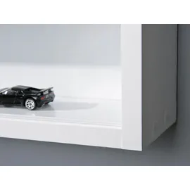 VCM ebuy24 Comit Vitrinenschrank wandhängend, 2 Glastüren, weiss.