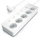 Bearware Mehrfachsteckdose 3680 W Weiß 5 St.