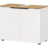 Germania WB-Unterschrank 6003-633 Weiß-Eiche 70 cm x 58 cm x 34 cm FSC®