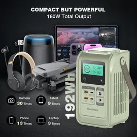 SWAREY S200 DC Powerstation 0,19 kWh mit 100W Solarpanel