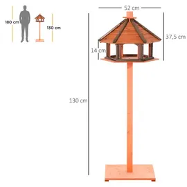 PawHut Vogelhaus Holz Länge: Ø52 cm - beige