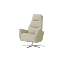 Max Schelling Sessel Elmira Leder 81 x 120 x 92 cm Creme elektrisch, drehbar