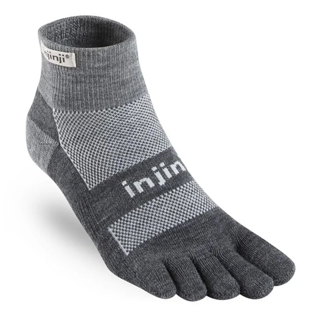 Injinji Unisex Outdoor Midweight Mini-Crew Nuwool grau