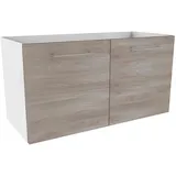 MID.YOU Waschtischunterschrank, Weiß, Esche, Metall, 80x42x35 cm, hängend, Badezimmer, Badezimmerschränke, Waschtischkombinationen