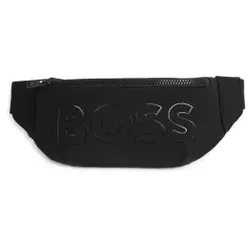 BOSS für Jungen. J52266 Gürteltasche aus schwarzem Ripstop-Gewebe (OSFA), Lässig, Polyester, Kinderbekleidung