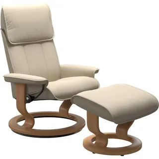 Stressless Stressless® Relaxsessel "Admiral", mit Classic Base, Größe M & L, Gestell Eiche beige