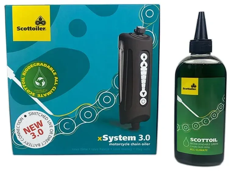 SCOTTOILER Xsystem 3.0 + 250 ml Öl All Climate Biologisch abbaubar, grün
