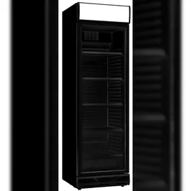 CombiSteel Kühlschrank 1 Glastür Schwarz