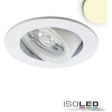 ISOLED LED Einbauleuchte Slim68 Alu weiß, rund, 9W, warmweiß, Dali dimmbar