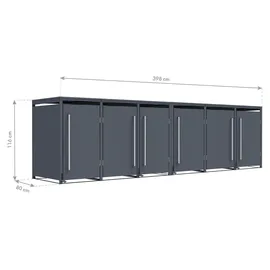 Westmann Mülltonnenbox 80 x 116 cm grau
