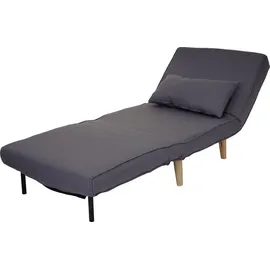 Mendler Schlafsessel HWC-D35 Stoff/Textil 0 x 0 x 0 cm Grau mit Schlaffunktion