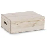 Zeller 13326 Kiste, Holz, Natur, Beige 40 x 30 x 14 cm