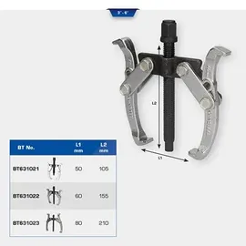 BRILLIANT TOOLS Universal-2-Arm-Abzieher 6" (BT631023)