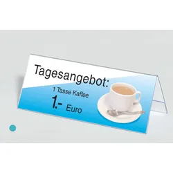 SIGEL in Dachform Tischaufsteller 24,0 x 9,0 cm