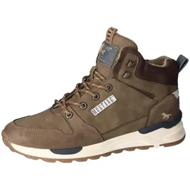 Mustang Herren Sneaker Stiefelette High Top Schnürbooty 4186-504, Größe:43 EU, Farbe:Braun