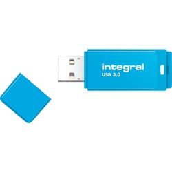 Integral USB3.0 DRIVE NEON UP TO R-100 W-30 MBS USB-Stick USB Typ-A 3.2 Gen 1 (3.1 Gen 1) (32 GB, USB 3.2, USB A), USB Stick, Blau