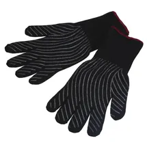 Master Class Ofenhandschuhe 2 x 32 cm Kunststoff Schwarz