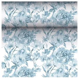 Papstar Tischläufer stoffähnlich, PV-Tissue Mix Royal Collection 24 m x 40 cm blau Rose,