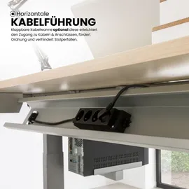 bümö Schreibtisch 160x80 cm Weiß