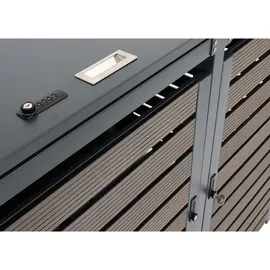 Proregal Mülltonnenverkleidung 119 x 264 x 84 cm anthrazit