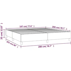 vidaXL Boxspringbett 200 x 200 cm dunkelgrün