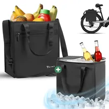 MIVELO Fahrradtasche Einkaufstasche schwarz