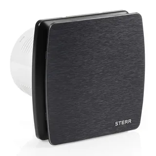 STERR Badezimmerlüfter LFS100-QB 100mm mit Rückschlagventil Weiß silent badlüfter - Modern lüfter ins Badezimmer - Badlüfter 100mm - 12 W