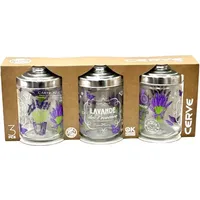 Trade Shop - 3er-set Küchenbehälter Aus Glas Für Blumendekoration, 800 Ml -