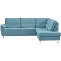 CALIZZA INTERIORS Ecksofa »Onyx L-Form«, Ottomane links oder rechts, wahlweise mit Bettfunktion, Breite 257 cm blau