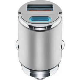 Cellular Line Micron Multiport Car Charger - iPhone, Samsung, Xiaomi, Oppo and other Smartphones and Tablets Mini-Autoladegerät mit 2 Anschlüssen, 30W