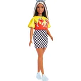 Barbie Fashionistas mit langem gesträhntem Haar & Flammen-Crop-Top