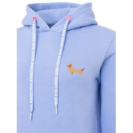Zwillingsherz Kleiner Dackel Hoodie Blau L/XL