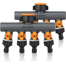 Brandson 4-Wege Wasserverteiler 3/4 Zoll orange/schwarz
