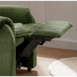 Livetastic Fernsehsessel Nino Velours 78 x 107 x 93 cm Dunkelgrün mit Relaxfunktion