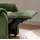 Livetastic Fernsehsessel Nino Velours 78 x 107 x 93 cm Dunkelgrün mit Relaxfunktion