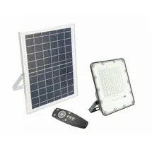 Gtv 200 Watt LED Solar Fluter Solarbetrieben 280 x 262 x 37mm mit Fernbedienung Kaltweiß 2000 Lumen