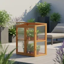 MuCoLa Gewächshaus Holz mit 2 Türen