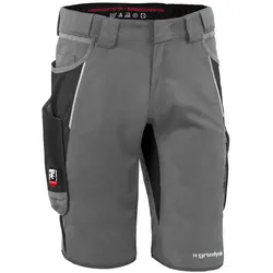 QUALITEX HIGH QUALITY WORKWEAR Qualitex Arbeitsshorts'IRON'' in grau/schwarz, Größe: 46 - modern kurze Arbeitshose - funktional-erweiterbar
