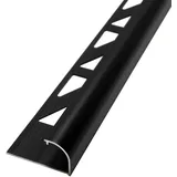 Dalsys Fliesenschiene Viertelkreisprofil Aluminium eloxiert Schwarz 2,5 m x 10 mm