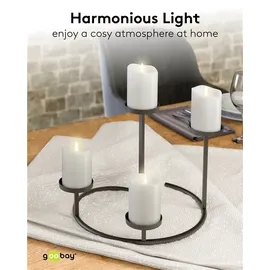 goobay LED-Echtwachskerzen 4 St. weiß