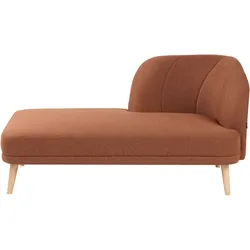 Rechtsseitige Chaiselounge TANLAY Stoff Goldbraun